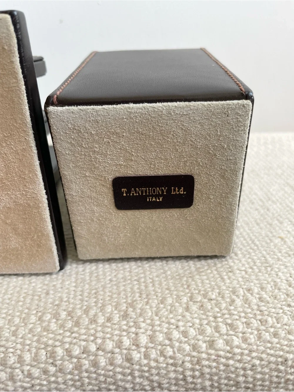 T Anthony Leather Letter Paper Organizer And Leather Pen Box ITALY